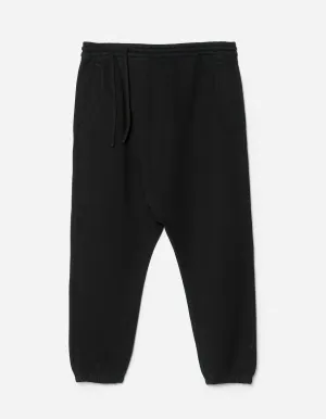 5232 Asym Low Hemp Sweatpants Black