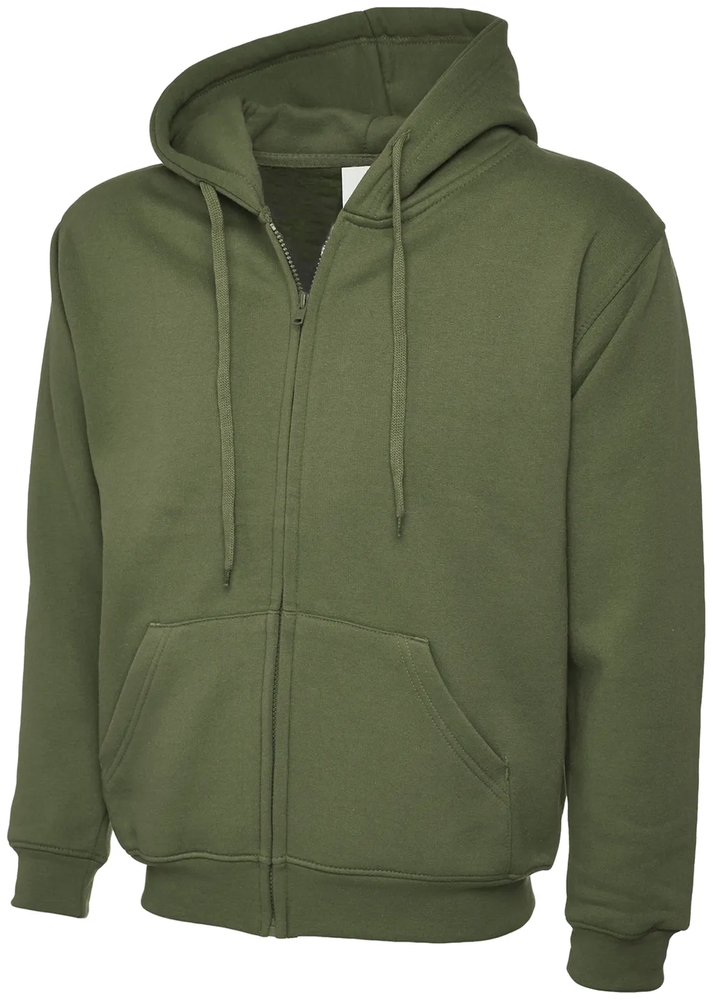 Adults Classic Full Zip Hooded Sweatshirt | Olive