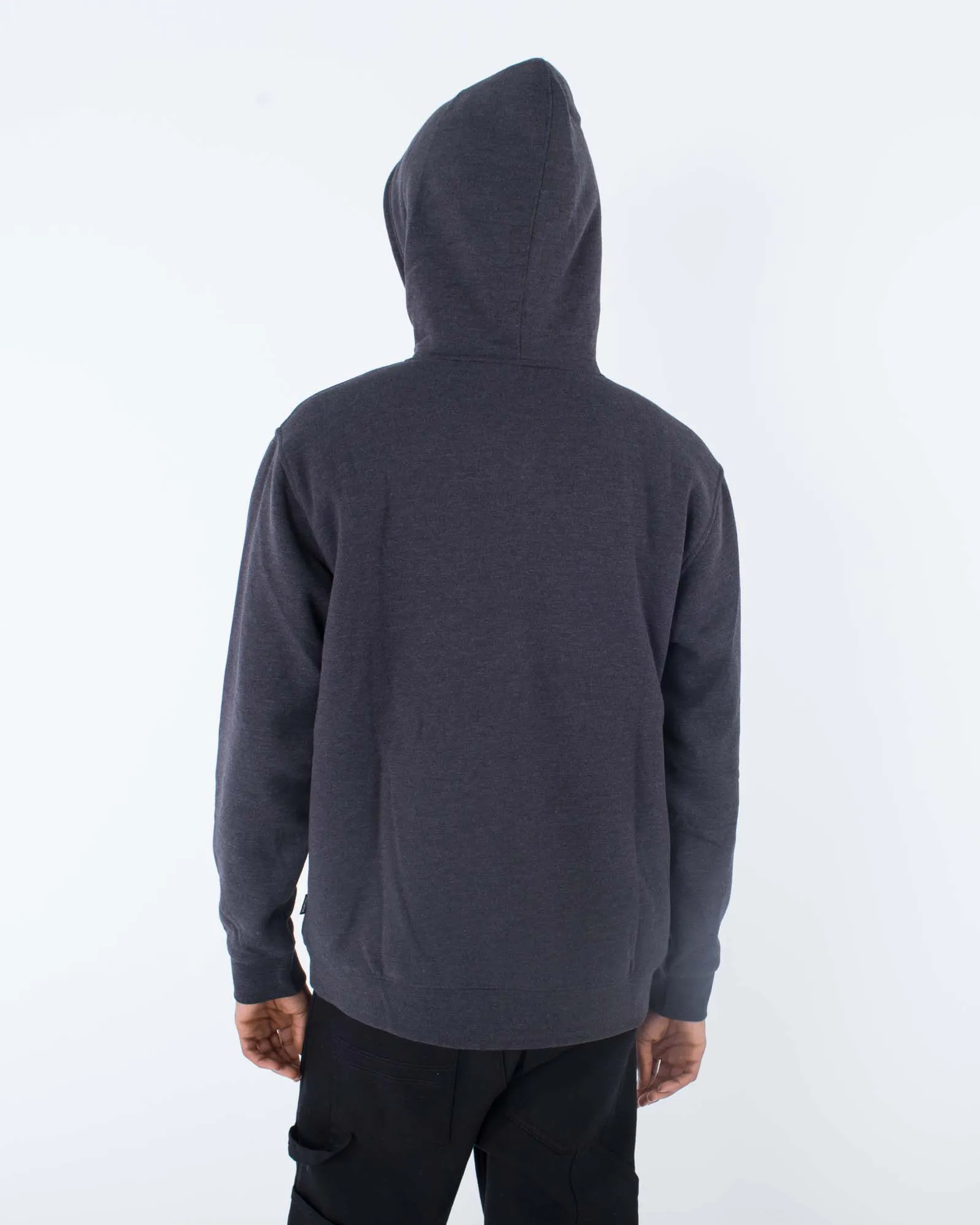 Alps Zip Fleece Hooded Jacket in Heather Black