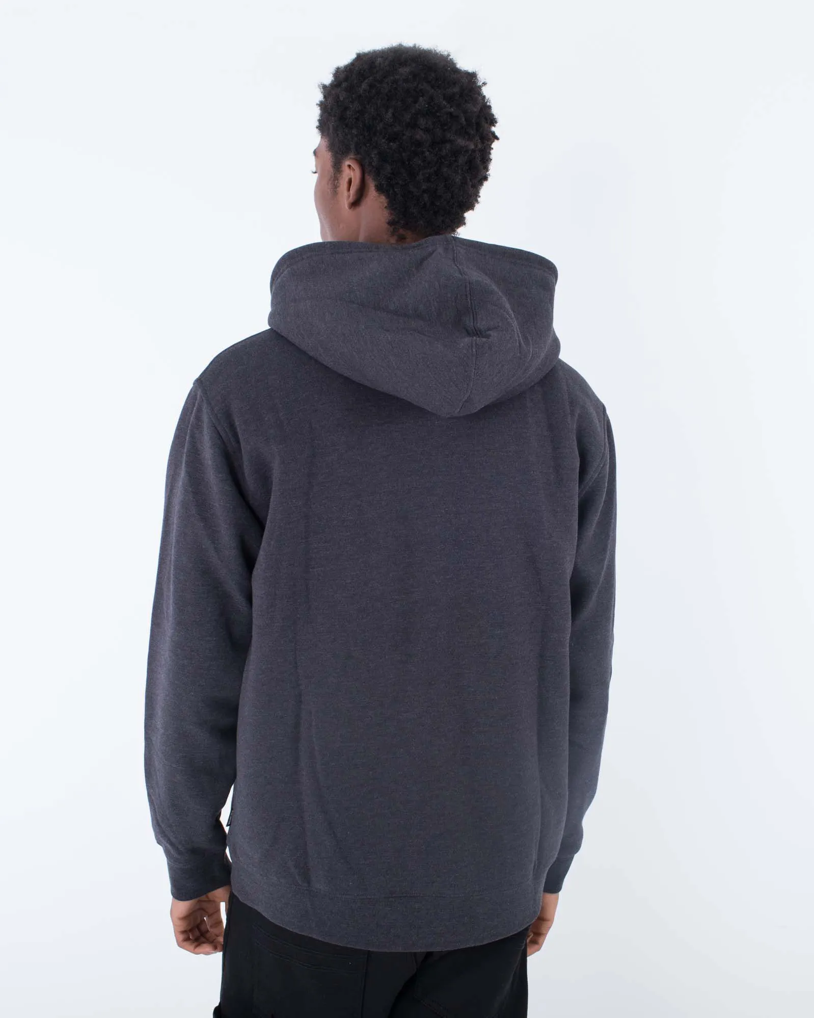 Alps Zip Fleece Hooded Jacket in Heather Black