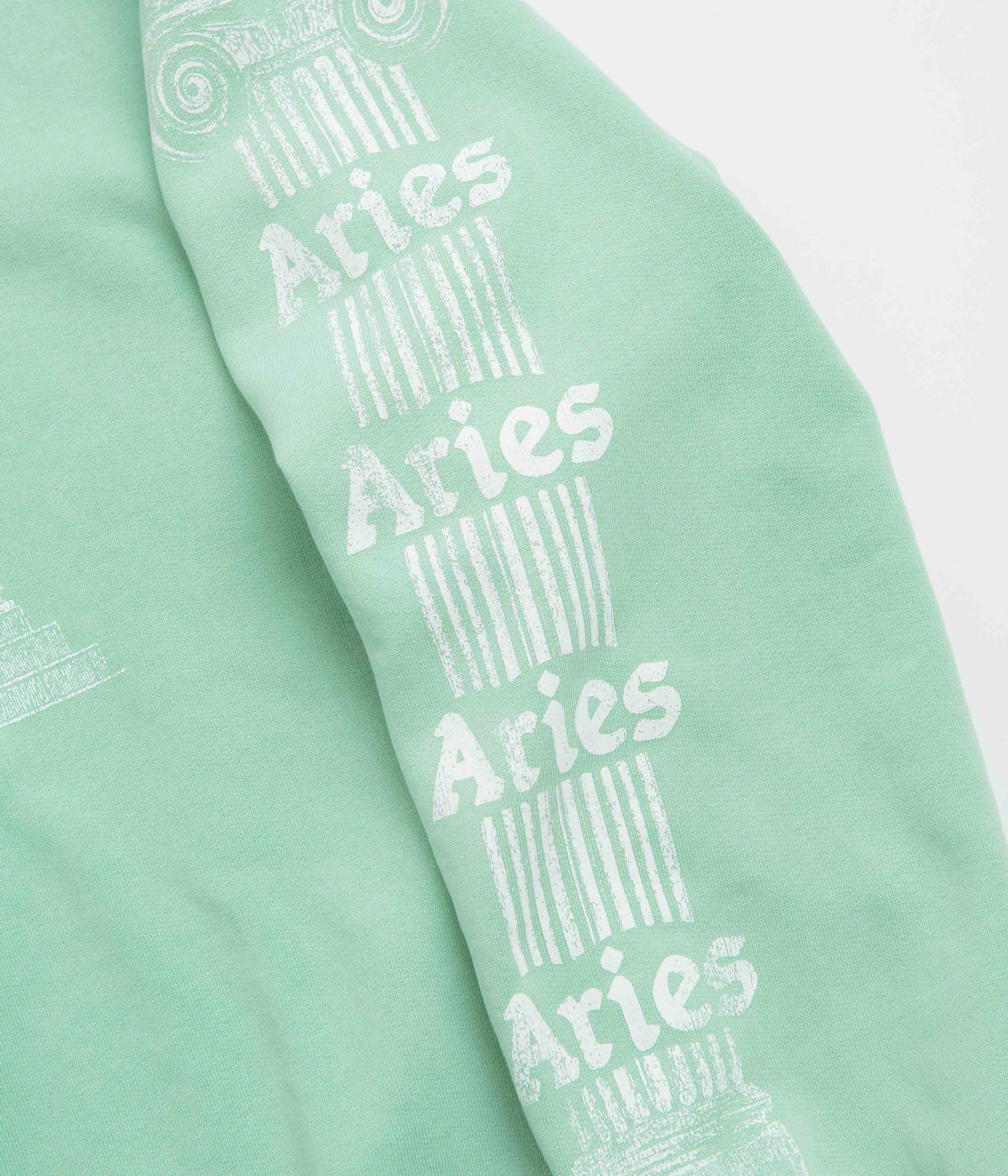 Aries Aged Ancient Column Crewneck Sweatshirt - Aqua