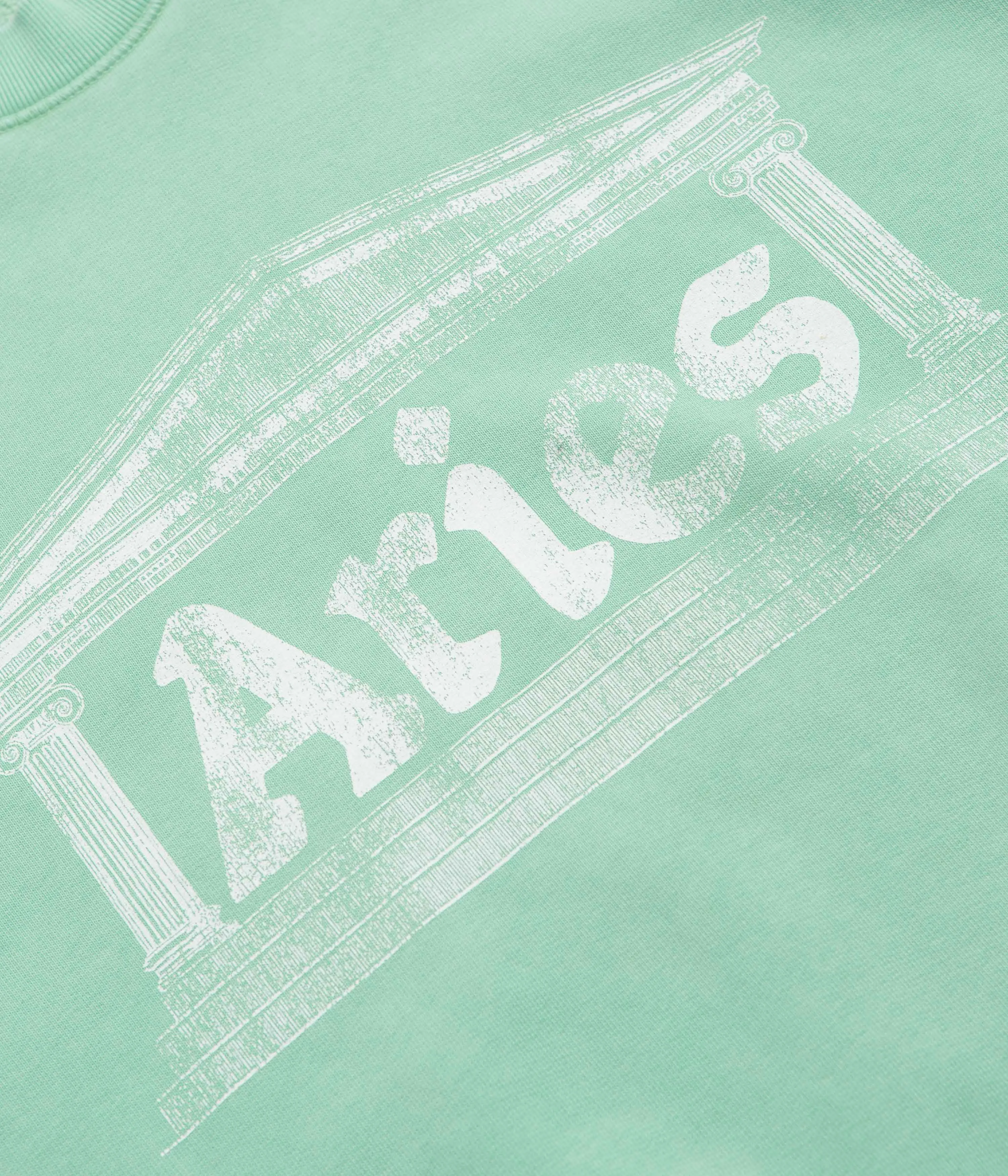 Aries Aged Ancient Column Crewneck Sweatshirt - Aqua