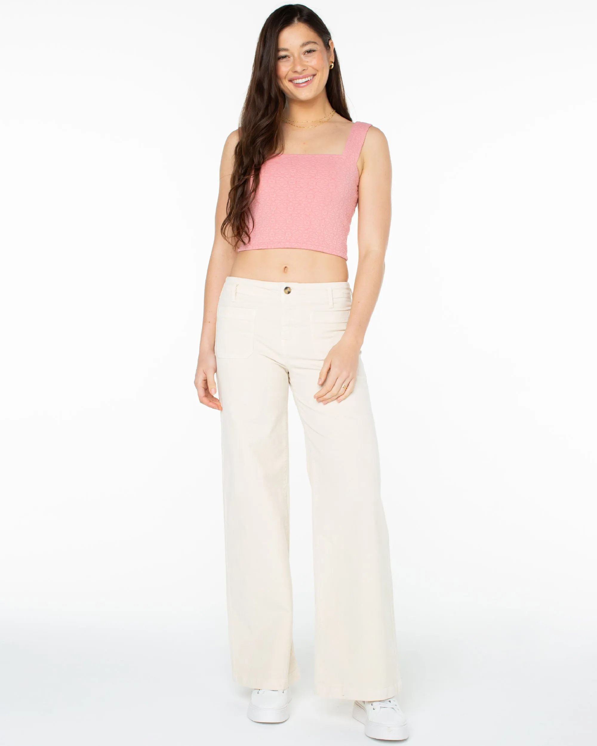 Baby Baby Wide Leg Corduroy Pants - Parchment