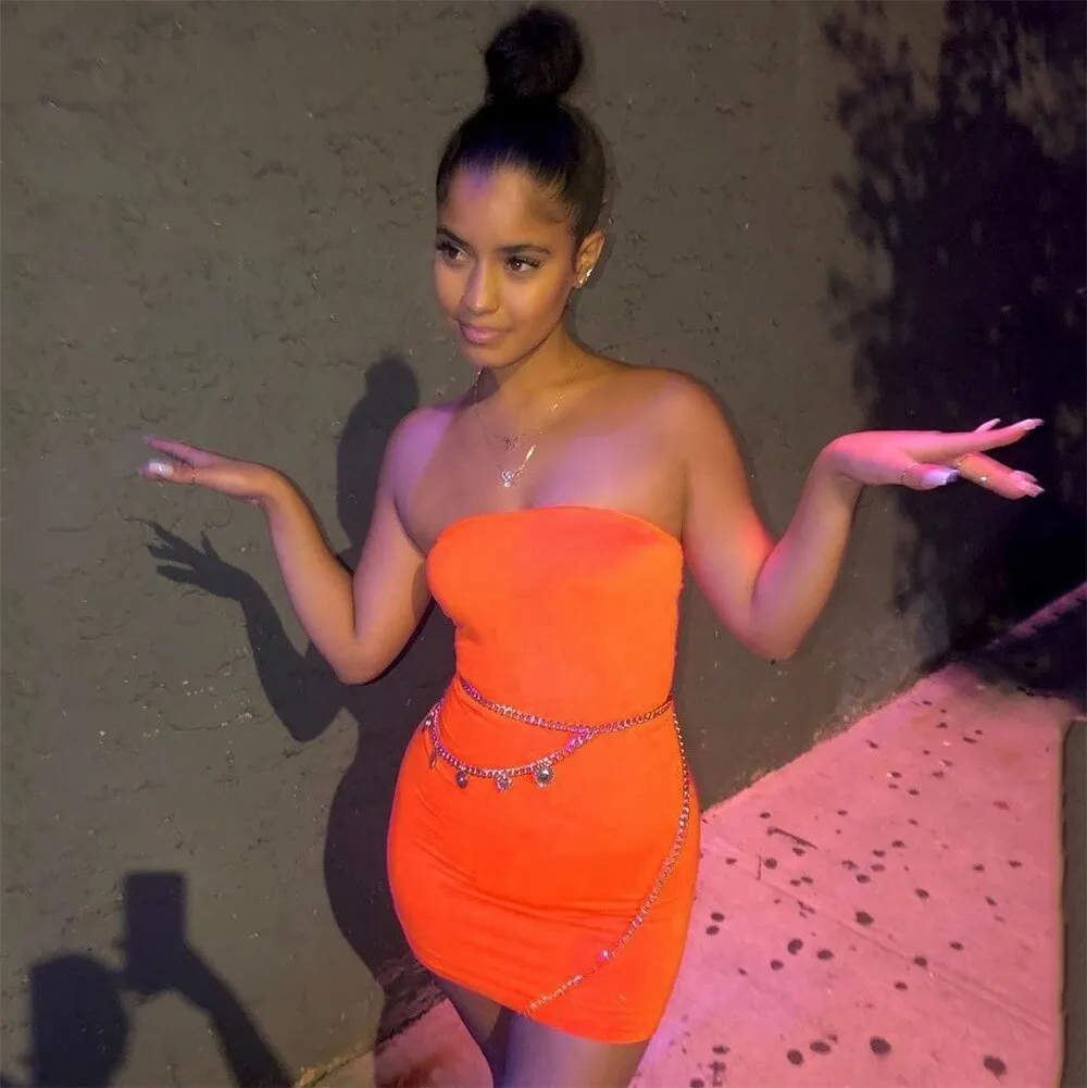 Bandau Stretchy Strapless Holiday Dress