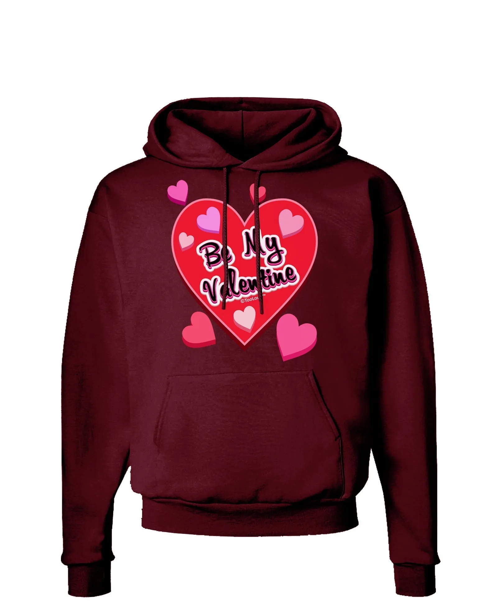 Be My Valentine Romantic Hearts Dark Hoodie Sweatshirt