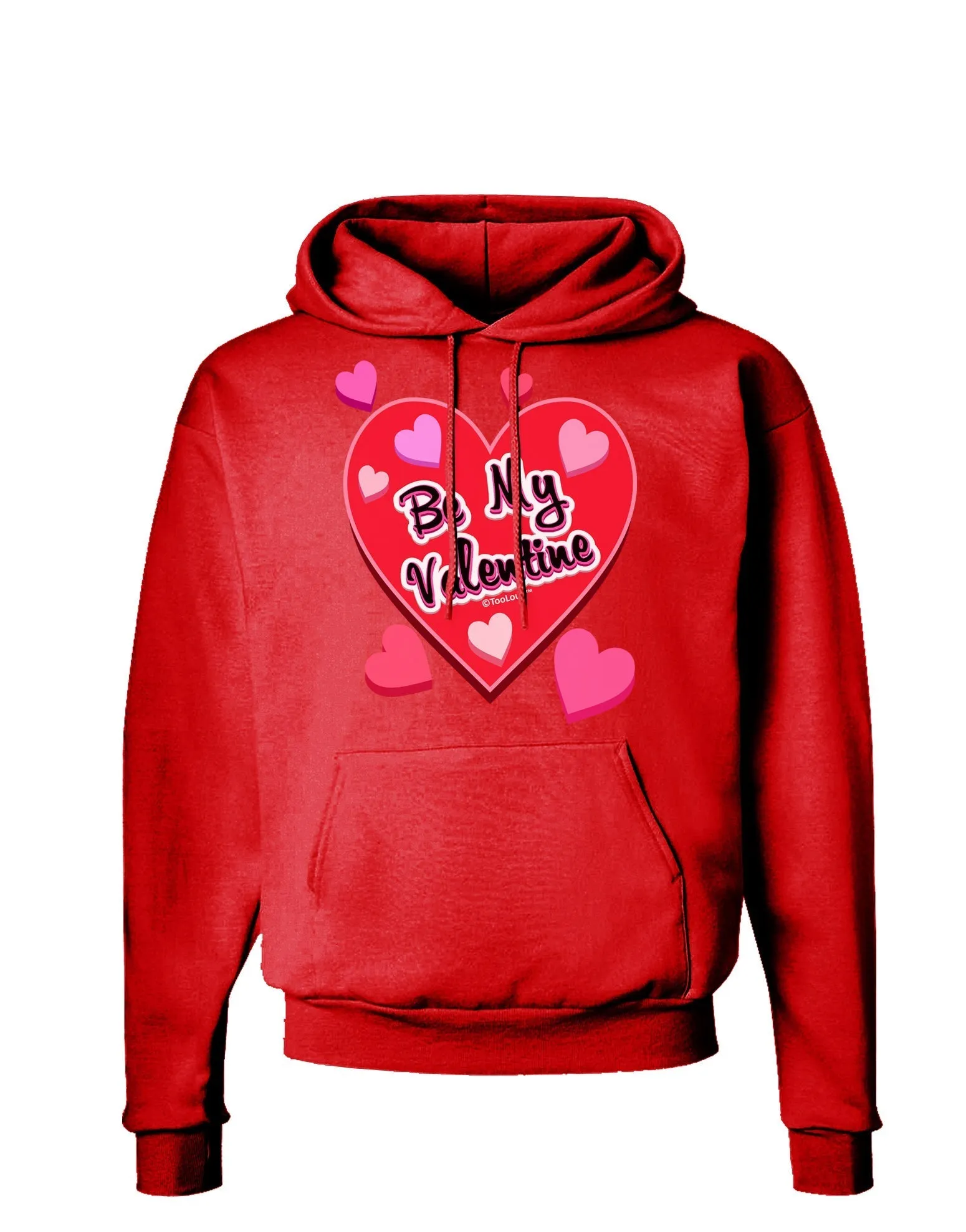 Be My Valentine Romantic Hearts Dark Hoodie Sweatshirt