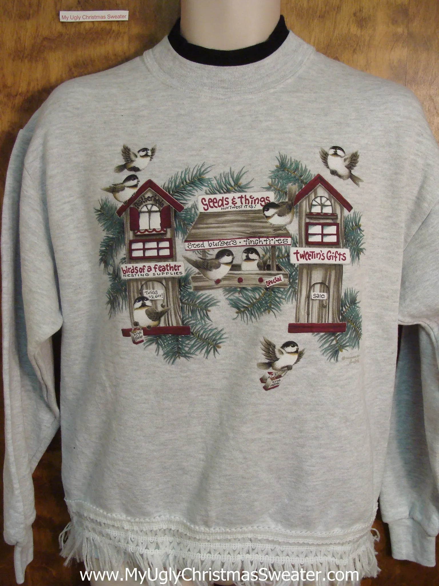 Birds and Signs Christmas Sweatshirt