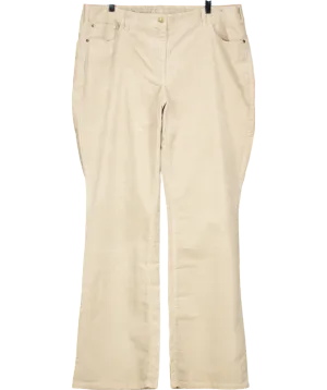 Boden Beige Corduroy Wide Leg Long Jeans UK 18