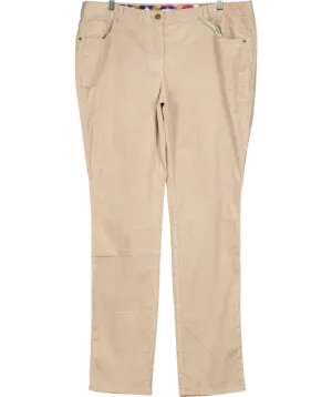 Boden warm Beige 5 Pocket Corduroy Slim Leg Trousers UK 18