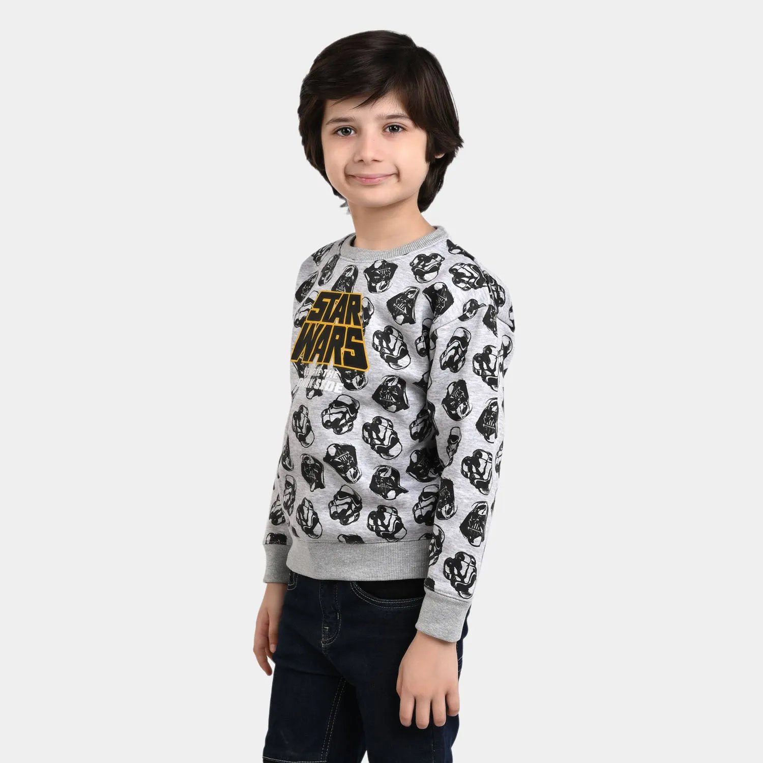 Boys Fleece Sweatshirt heroes-GREY