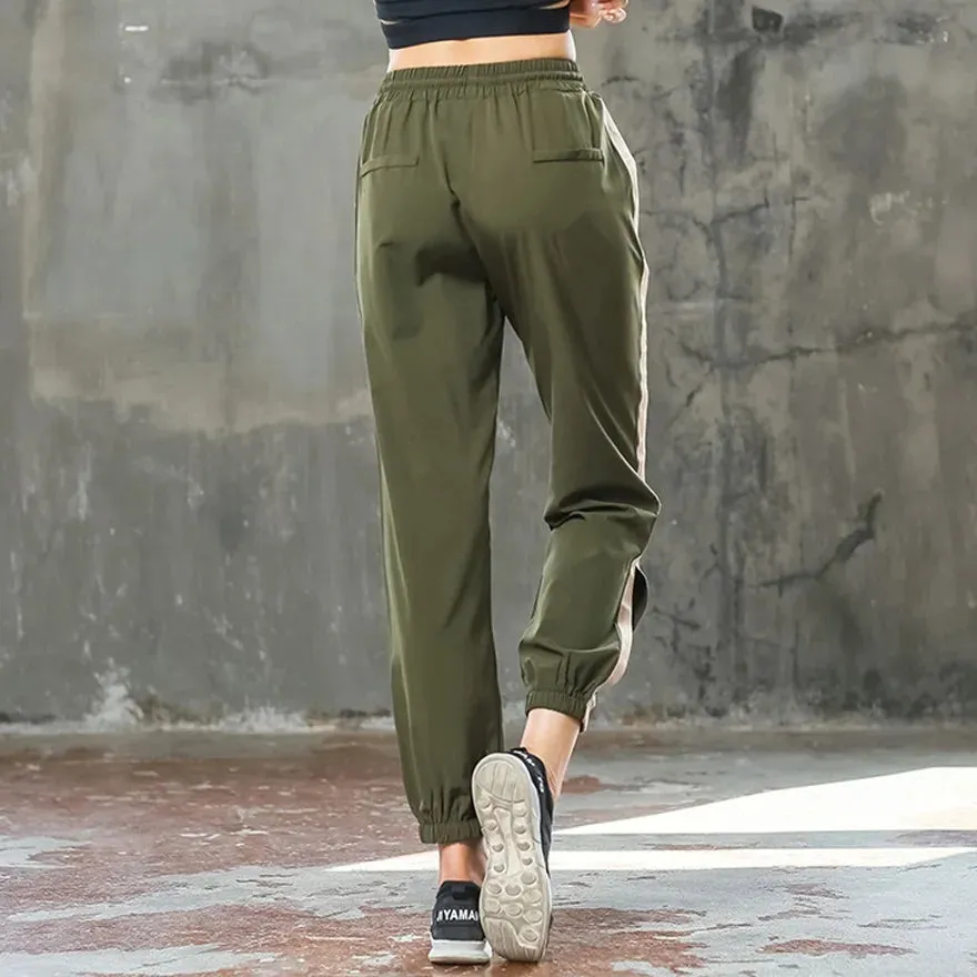 Breathable Drawstring Pocket Straight Leg Sweatpants