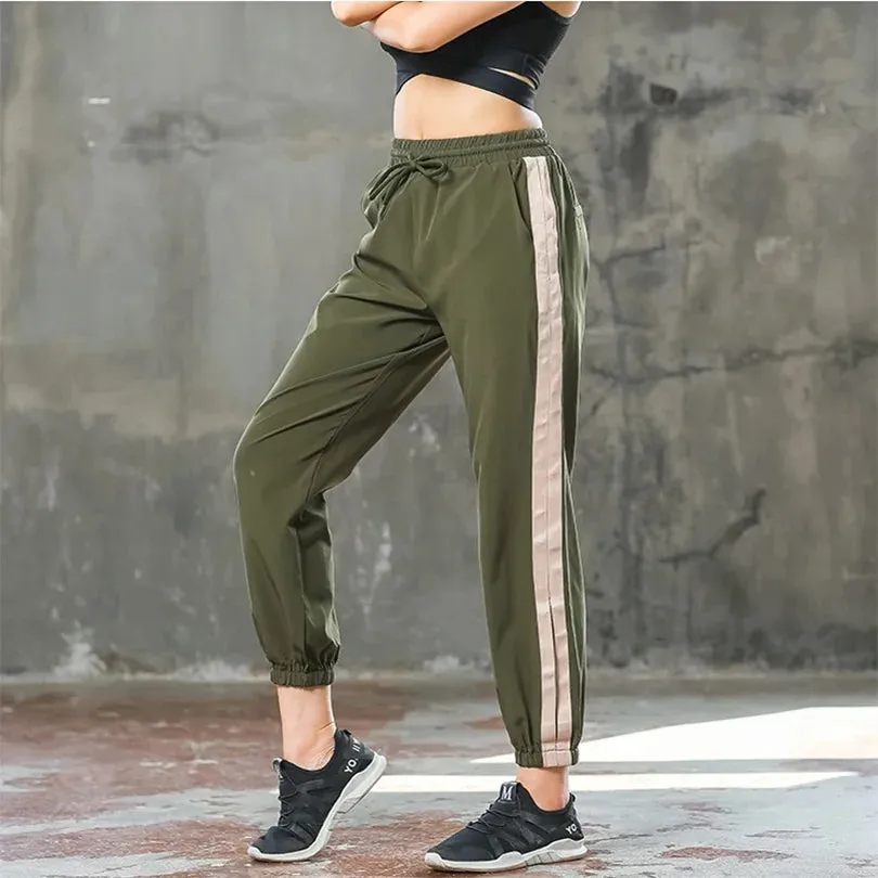 Breathable Drawstring Pocket Straight Leg Sweatpants