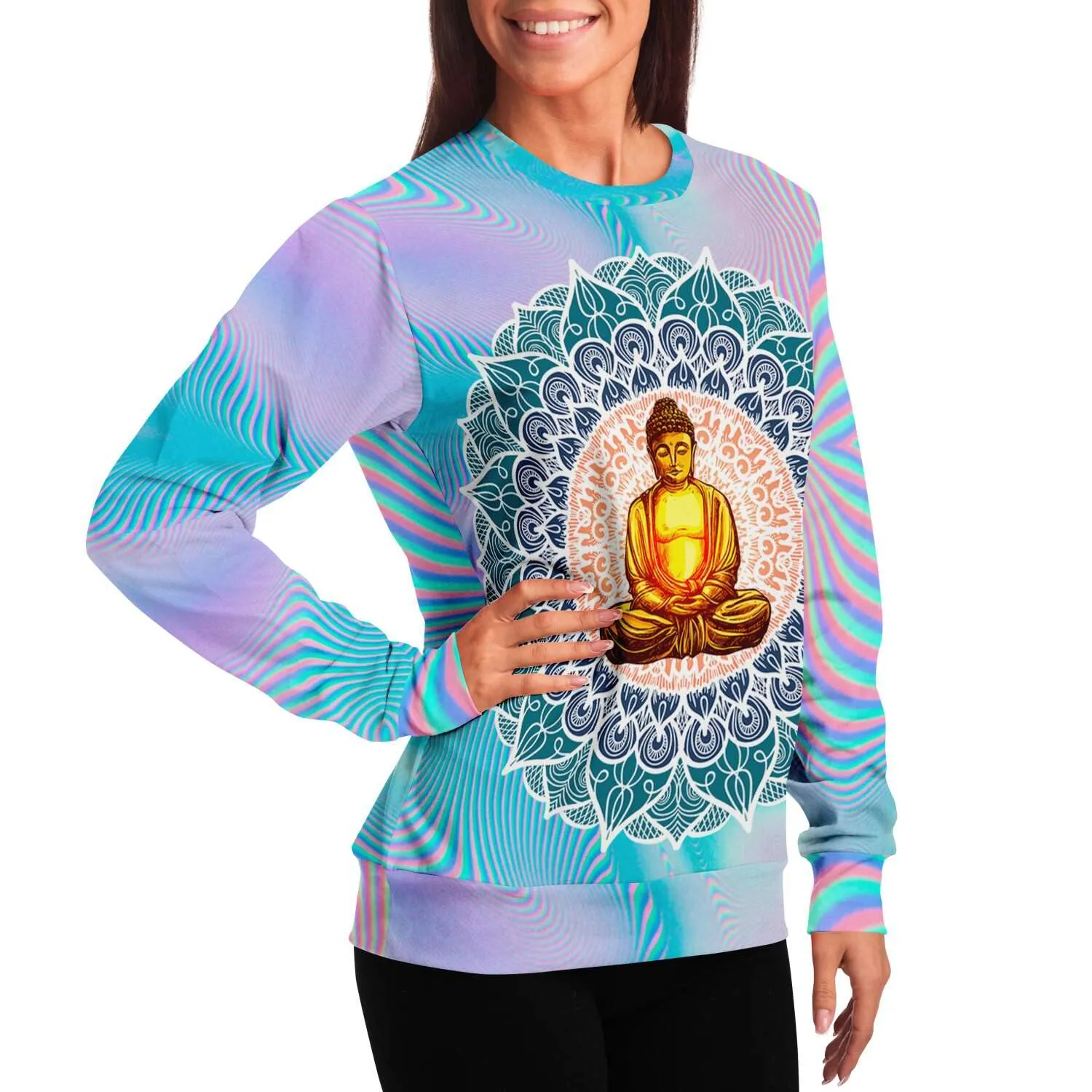 Budha Mandala Holographic Sweatshirt