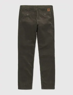 Carhartt Club Pant Cord Chinos (Regular) - Tar Black