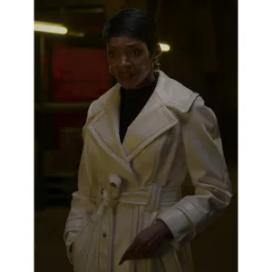 Caroline Chikezie Power Book 2 White Trench Coat