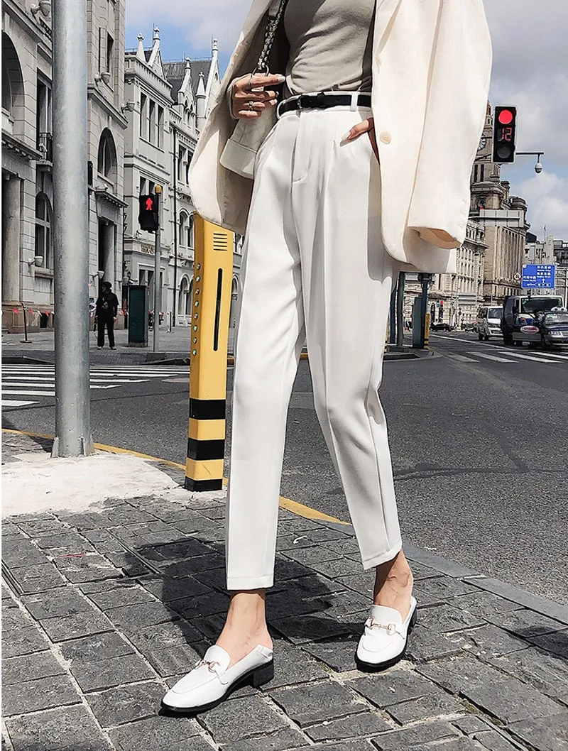 Casual Style High Waist Elegant Pants