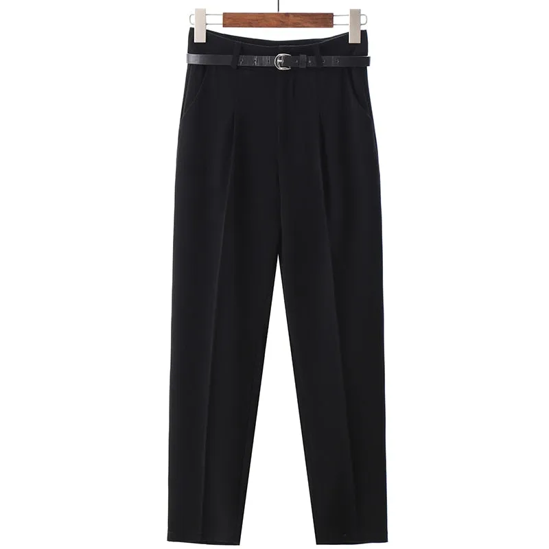 Casual Style High Waist Elegant Pants