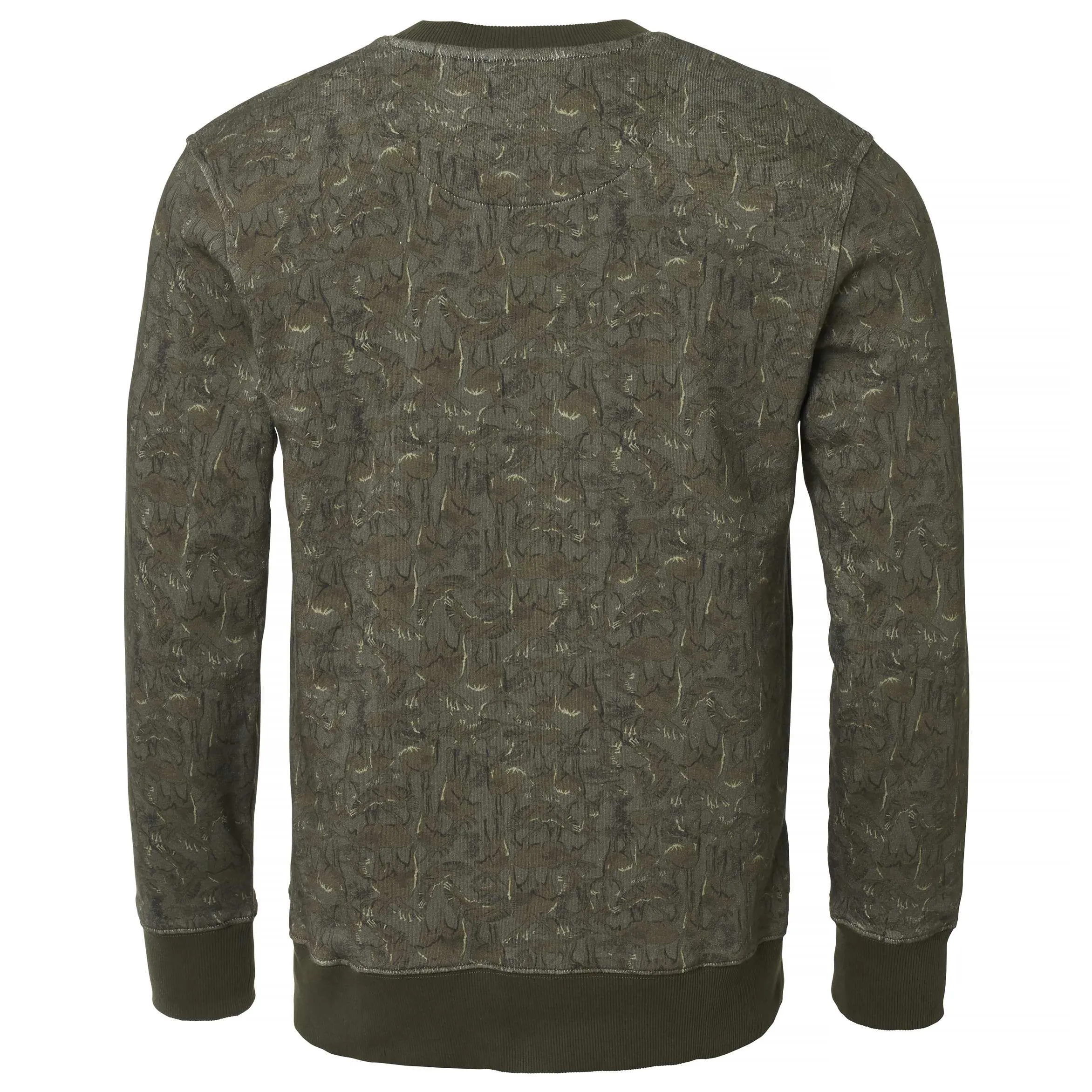 Chevalier Men&#x27;s Norton Sweatshirt All Over Elk Dk Green | Buy Chevalier Men&#x27;s Norton Sweatshirt All Over Elk Dk Green here | Outnorth