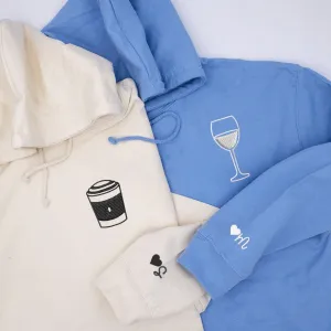 Coffee & Wine Couple Hoodies – Perfect for Matching with Your Favorite Drink Lover