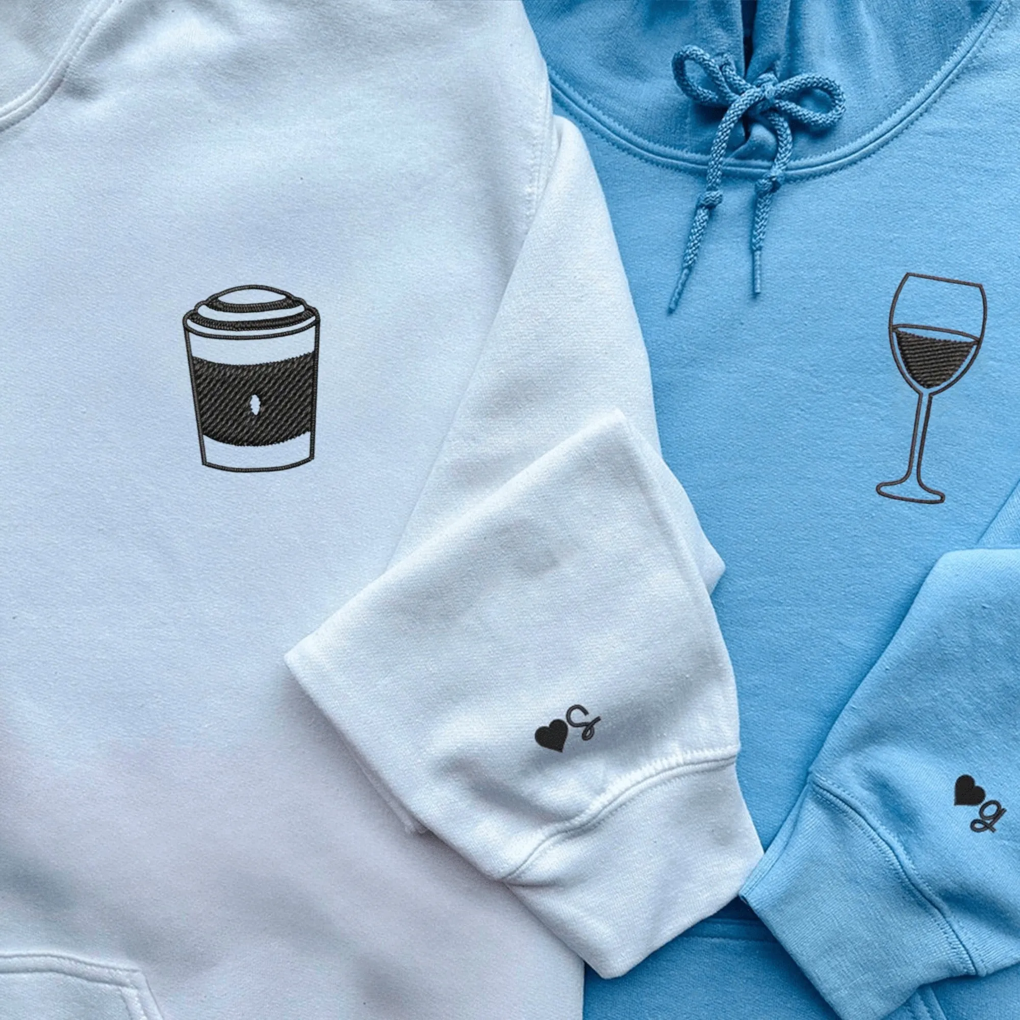 Coffee & Wine Couple Hoodies – Perfect for Matching with Your Favorite Drink Lover