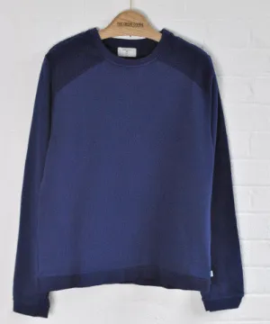 Cord Panel Sweatshirt Navy