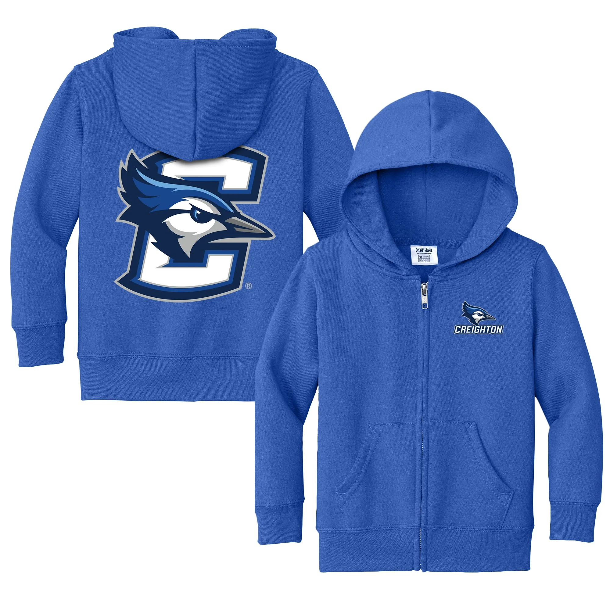 Creighton Bluejays Logo Toddler Full-Zip Sweatshirt