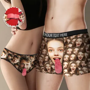 Custom Face Underwear Personalised Magnetic Tongue Underwear Face Mash Valentine's Gifts for Couple