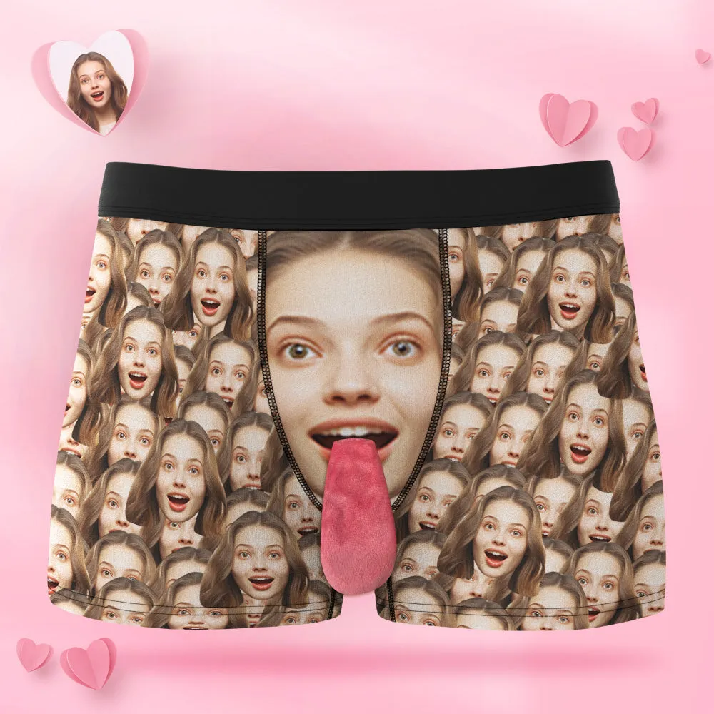 Custom Face Underwear Personalised Magnetic Tongue Underwear Face Mash Valentine's Gifts for Couple