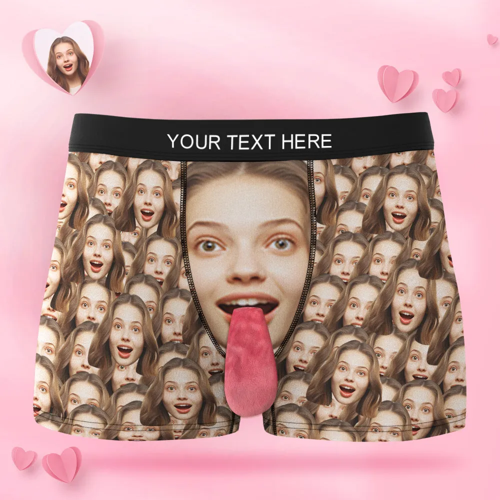 Custom Face Underwear Personalised Magnetic Tongue Underwear Face Mash Valentine's Gifts for Couple