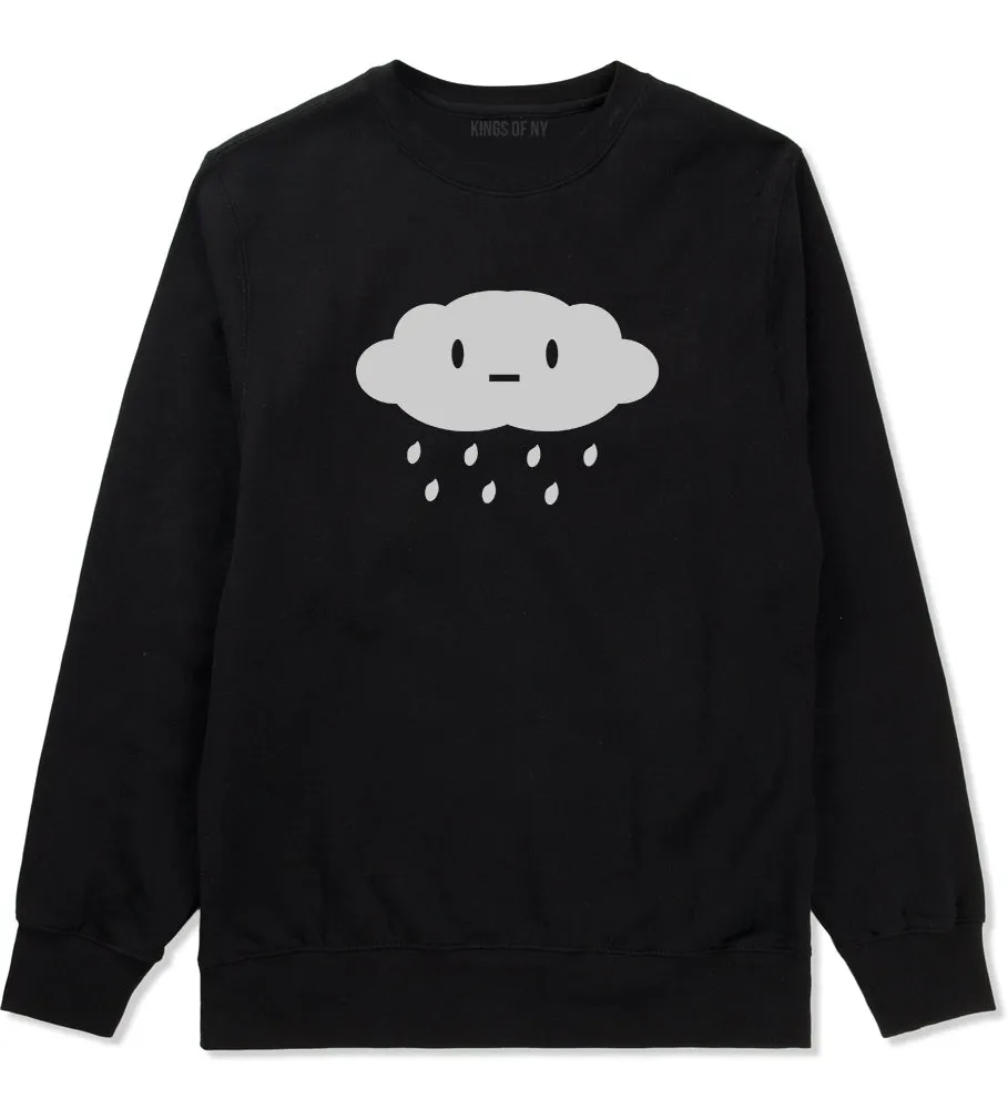 Cute Face Rain Cloud Mens Crewneck Sweatshirt