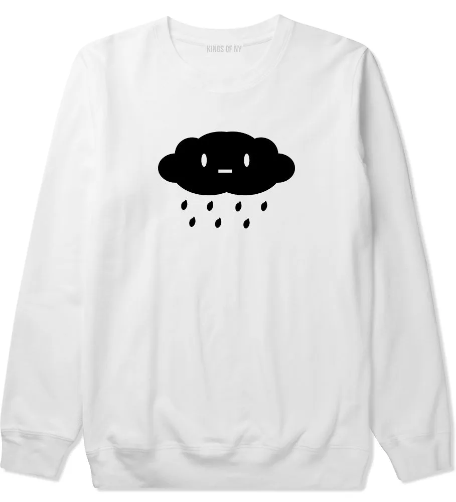 Cute Face Rain Cloud Mens Crewneck Sweatshirt