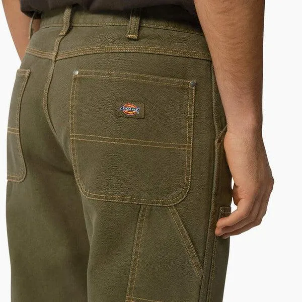 Dickies Skateboarding Double Knee Canvas Utility  Pants Stonewashed Military Green - Nugget