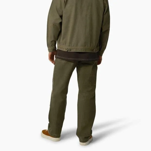 Dickies Skateboarding Double Knee Canvas Utility  Pants Stonewashed Military Green - Nugget