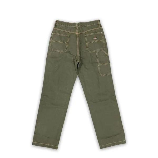 Dickies Skateboarding Double Knee Canvas Utility  Pants Stonewashed Military Green - Nugget