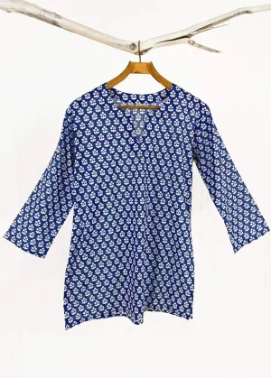 Dolma Sailor Blue Printed Tunic