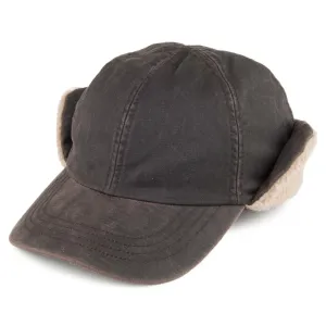 Dorfman Pacific Winter Baseball Cap with Earflaps - Brown