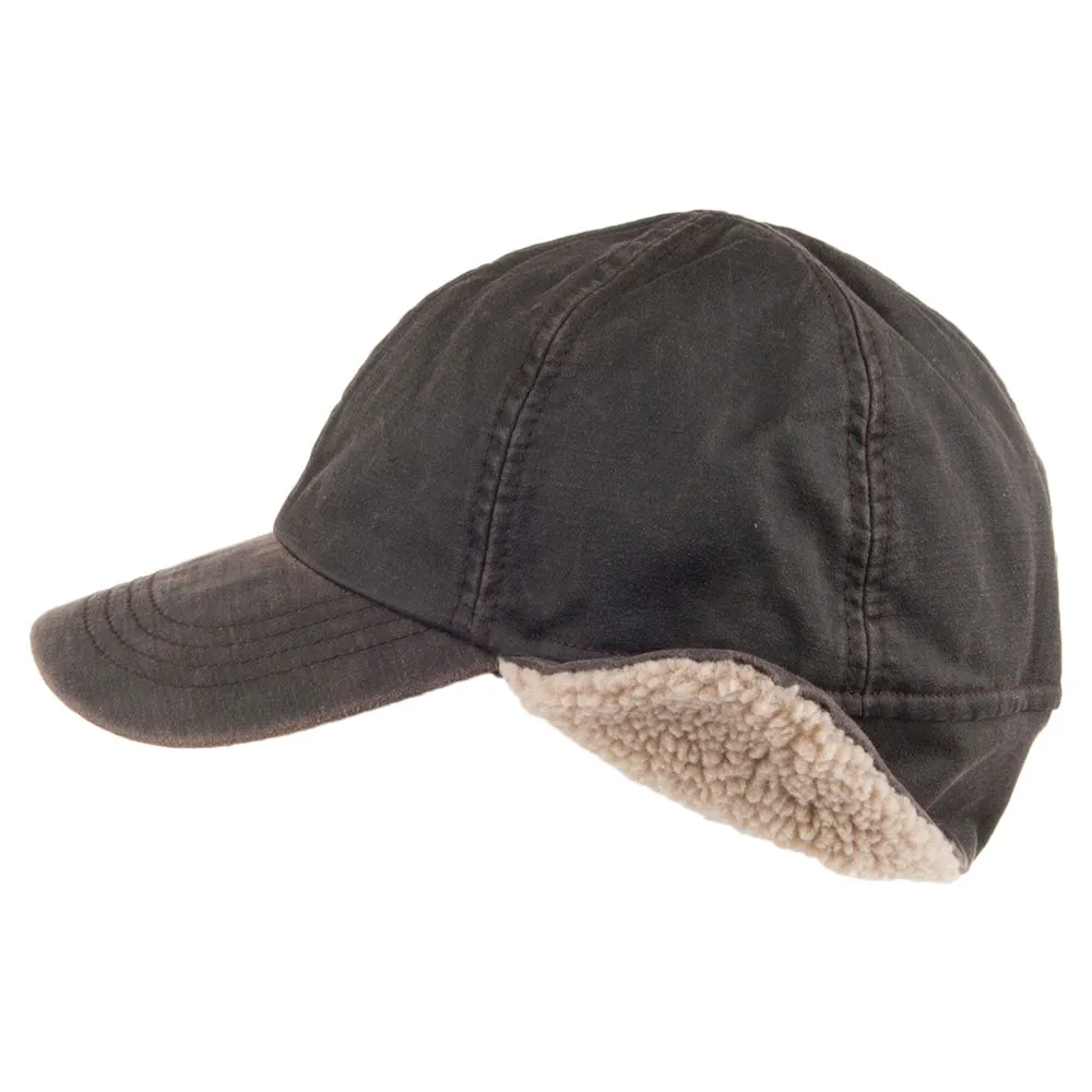 Dorfman Pacific Winter Baseball Cap with Earflaps - Brown