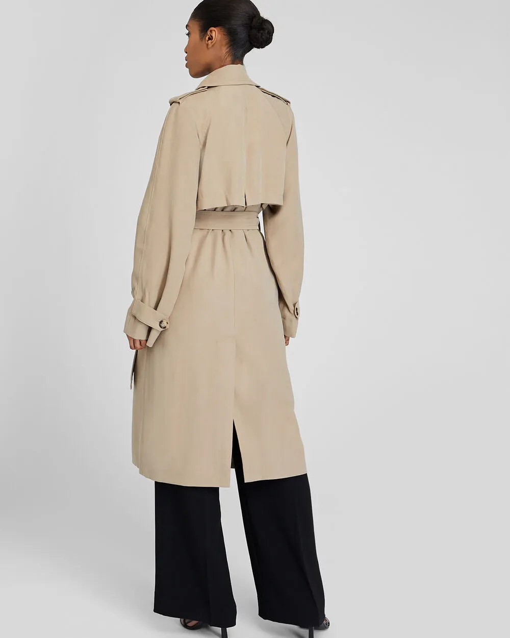 Draped Trench Coat