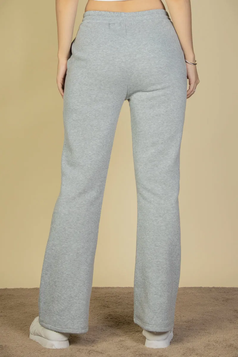 Drawstring Waist Slant Pocket Sweatpants