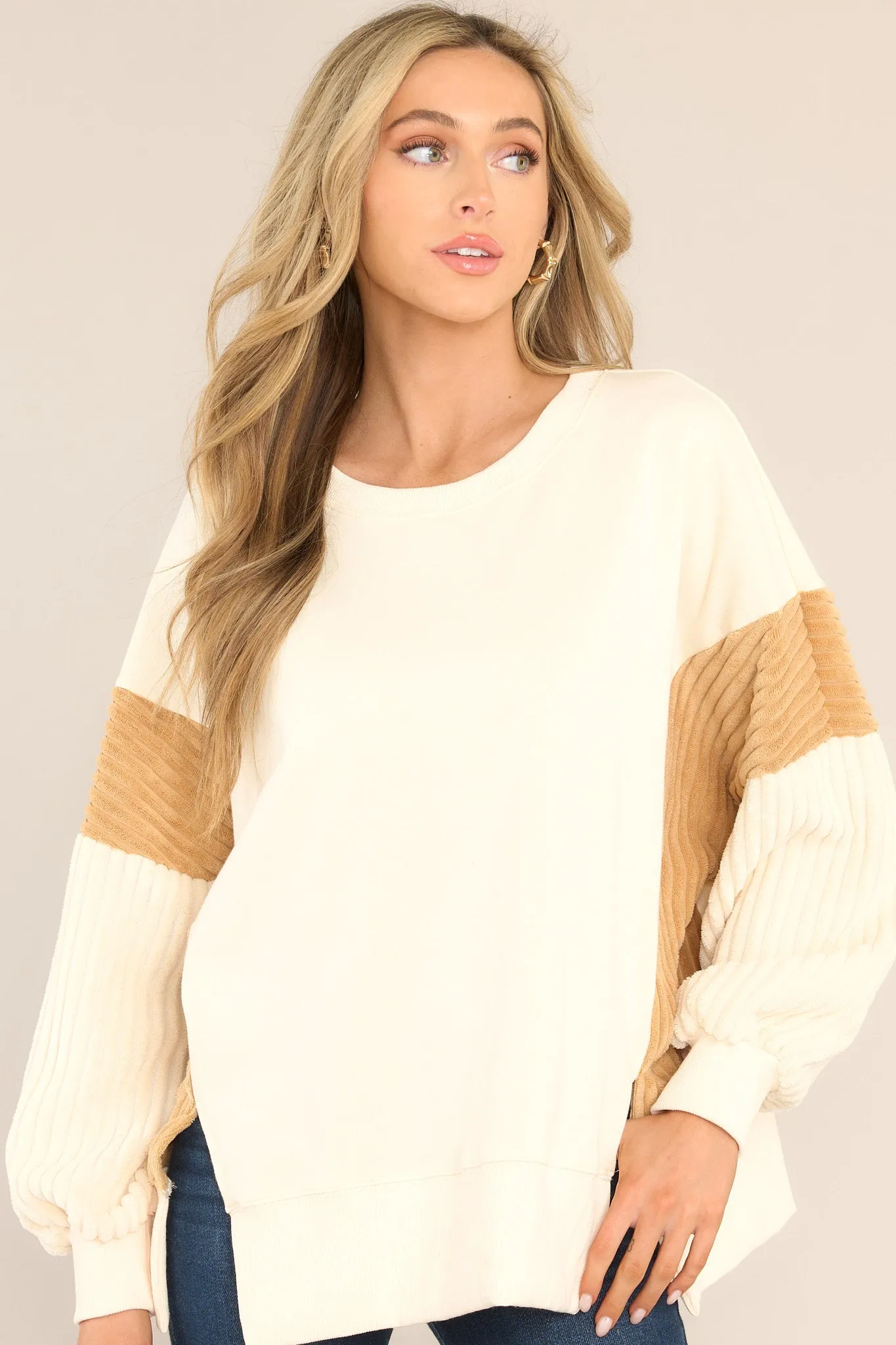 Dream Big Ivory Oversized Sweatshirt