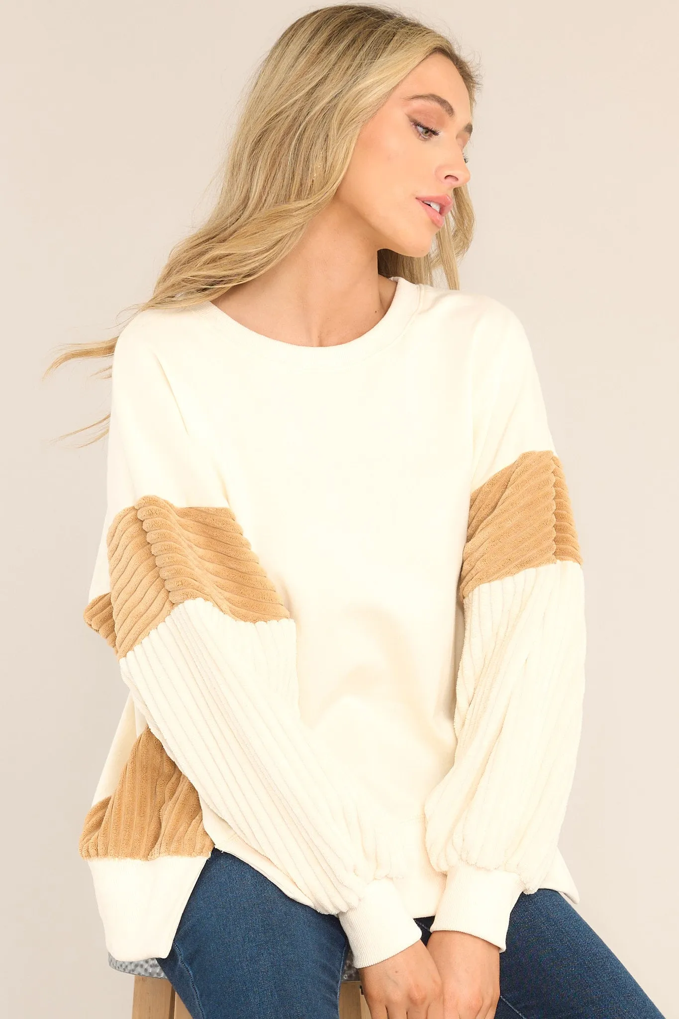 Dream Big Ivory Oversized Sweatshirt