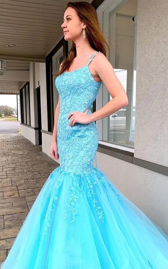 Fitted Prom Dress with Lace, Evening Dress, Dance Dress, Formal Dress, Graduation School Party Gown, PC0563