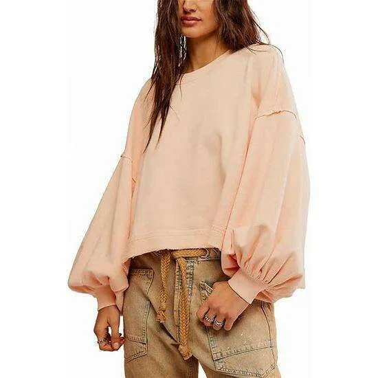 Free People - TRISH SWEATSHIRT - Summer Peach