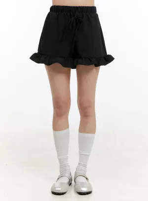 Frill Hem Cotton Shorts OG428