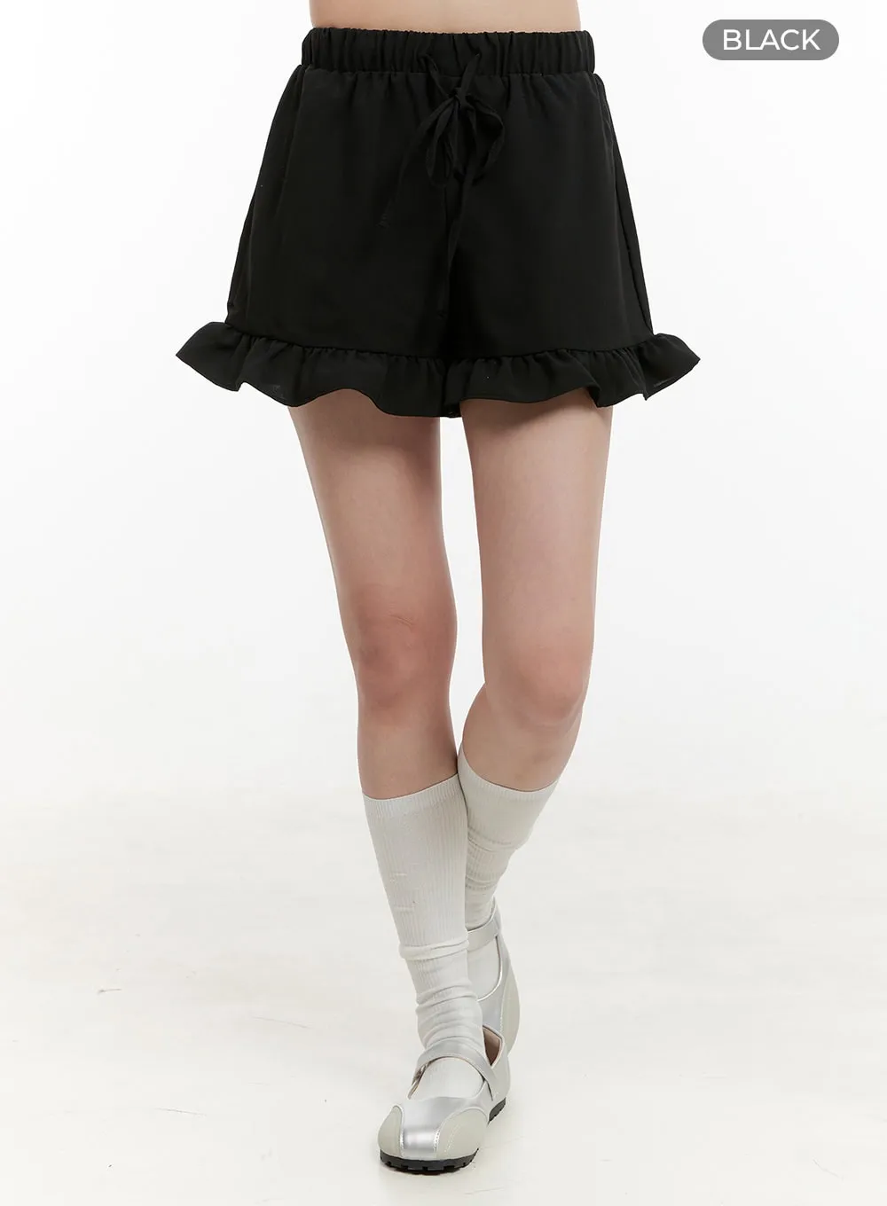 Frill Hem Cotton Shorts OG428