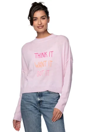 Funnel Neck Embroidery Cashmere Sweater |  Think it -Want it - Got it