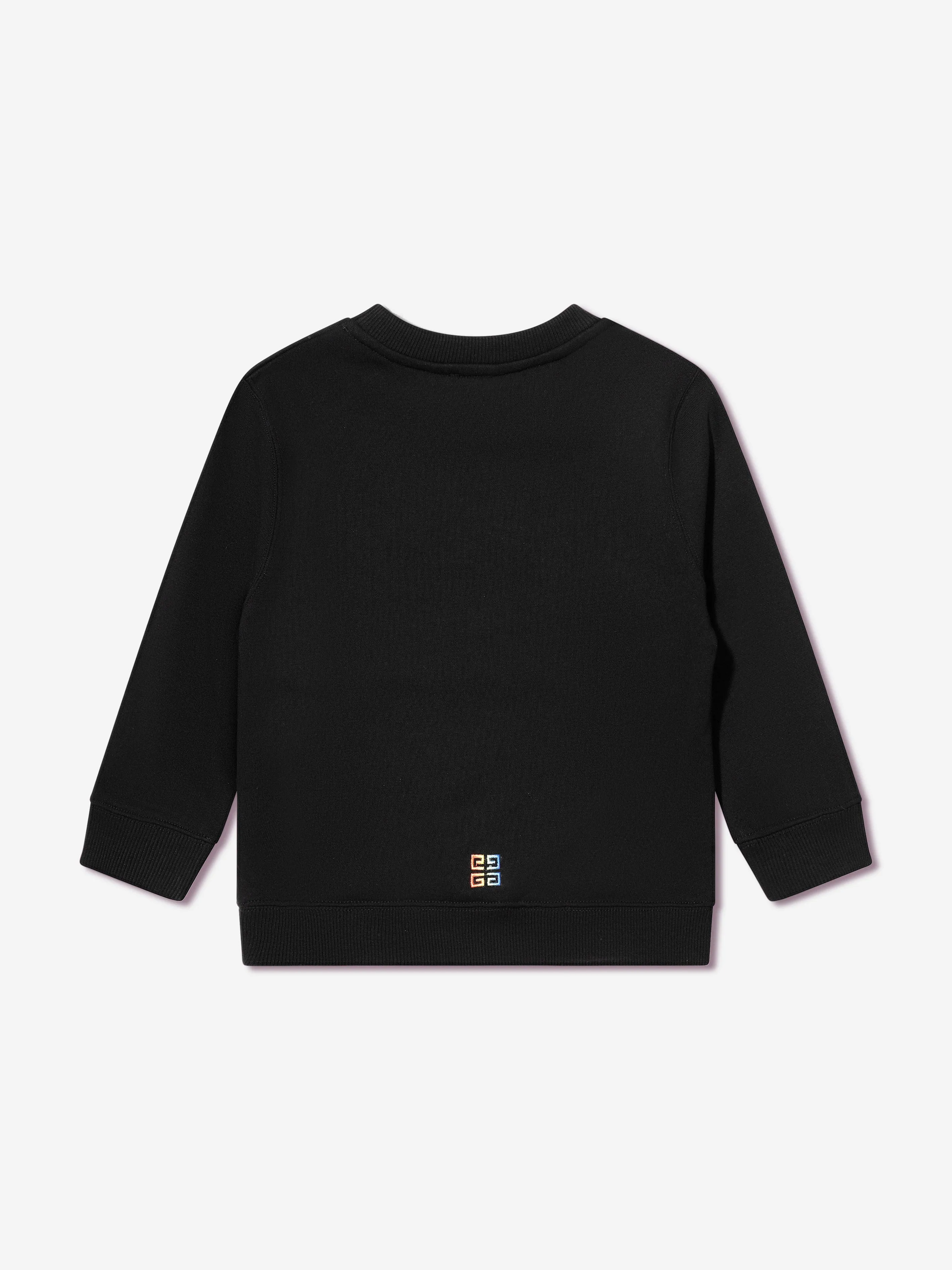 Givenchy Boys Embroidered Logo Sweatshirt in Black