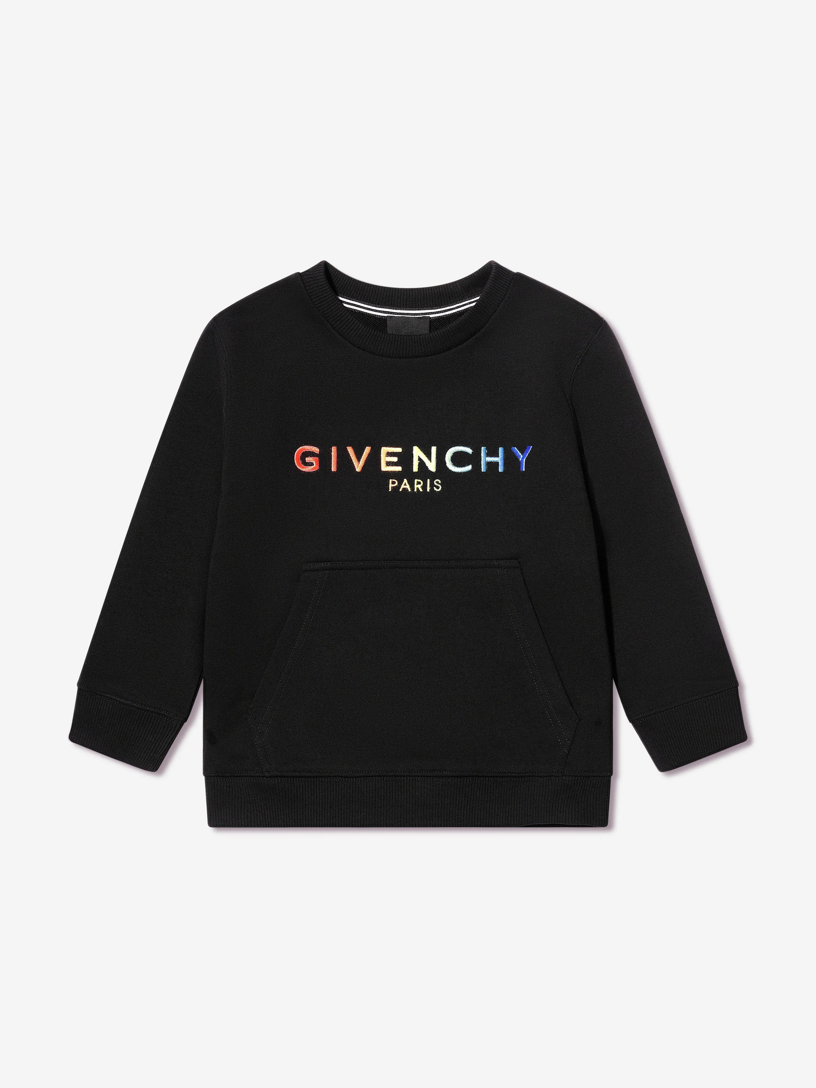 Givenchy Boys Embroidered Logo Sweatshirt in Black