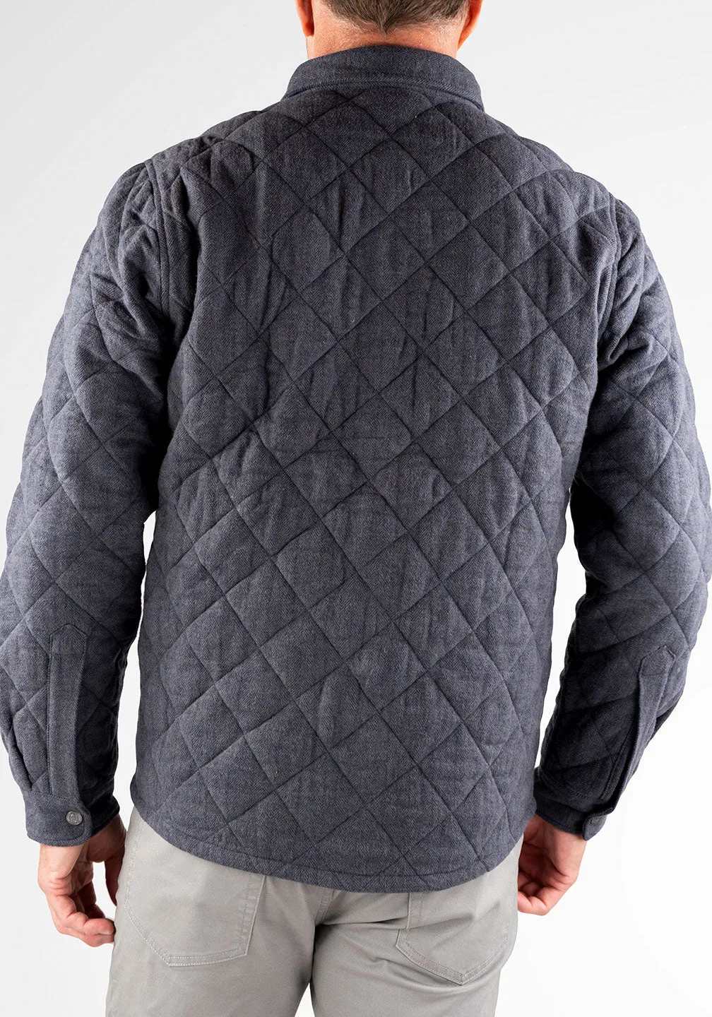 Heavyweight Herringbone Quilted Shirt Jacket