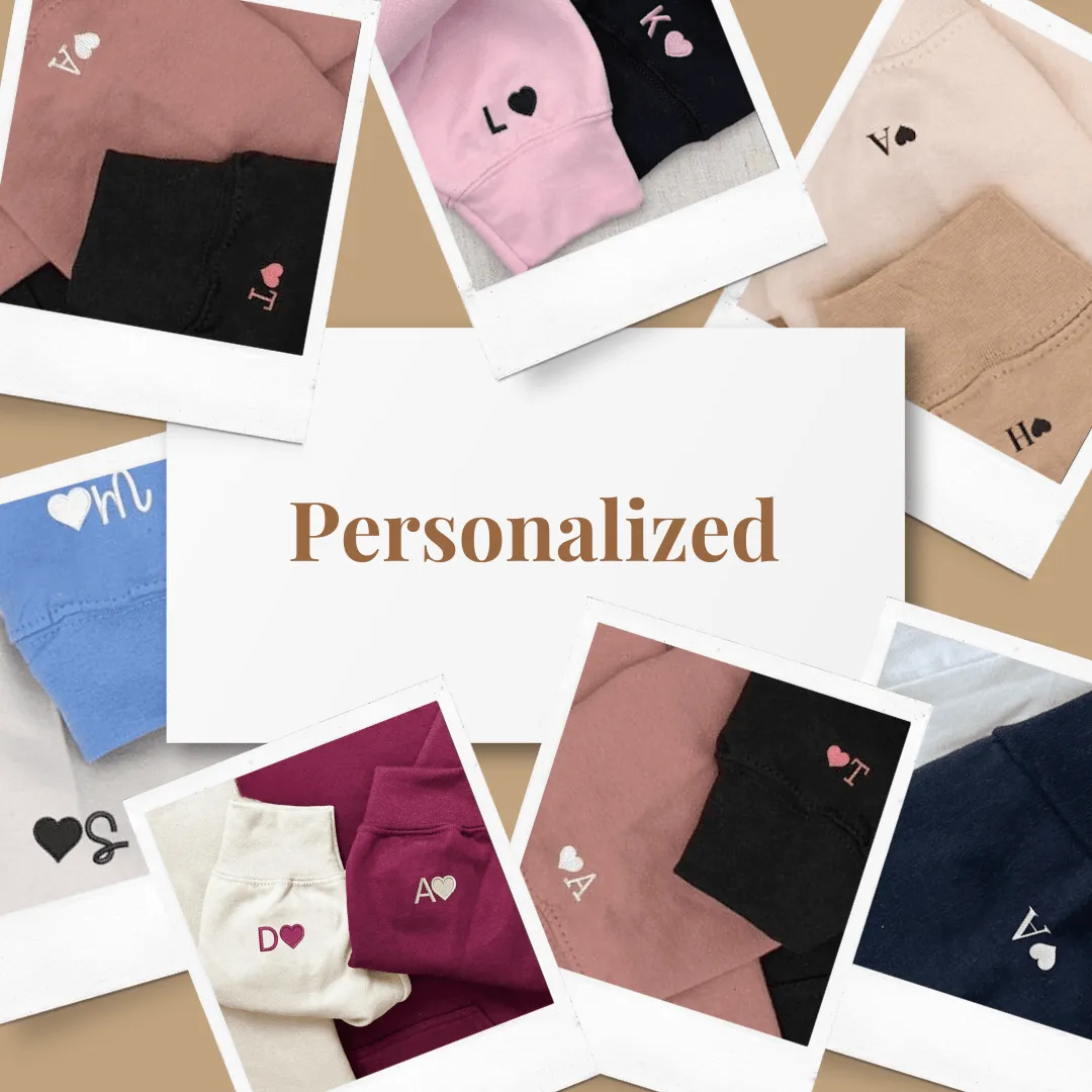 “His & Hers” Matching Couple Hoodies - Personalized Matching Sweatshirts For Couples